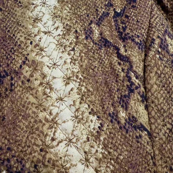 Carlisle Jacket Size 6 Cropped Snake Print Structured Quilted Blazer Y2K Vintage - Picture 7 of 13